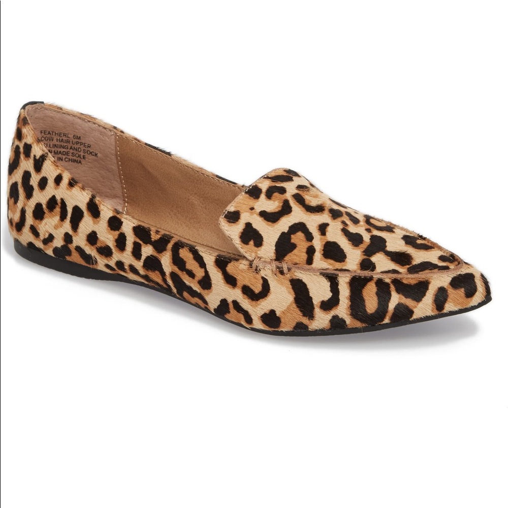 NEW Steve Madden Feather Genuine Calf Hair Loafer